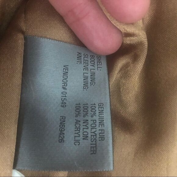 WILSON’S LEATHER FUR JACKET BOMBER - Picture 7 of 8